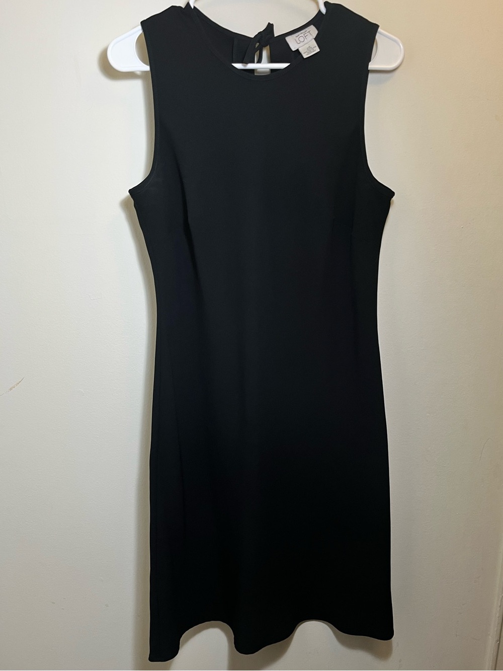 LOFT Black Sleeveless Midi Dress